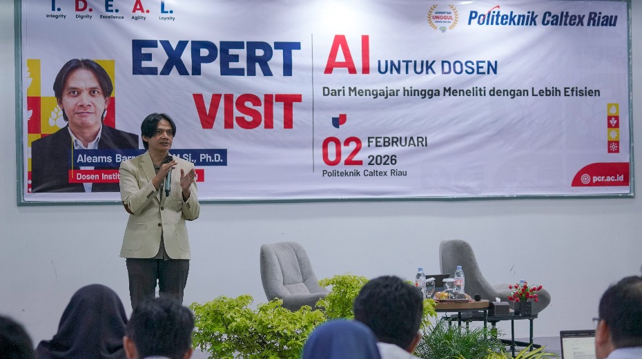 Cover Expert Visit Politeknik Caltex Riau Bahas Pemanfaatan AI untuk Dosen dalam Pembelajaran dan Penelitian
